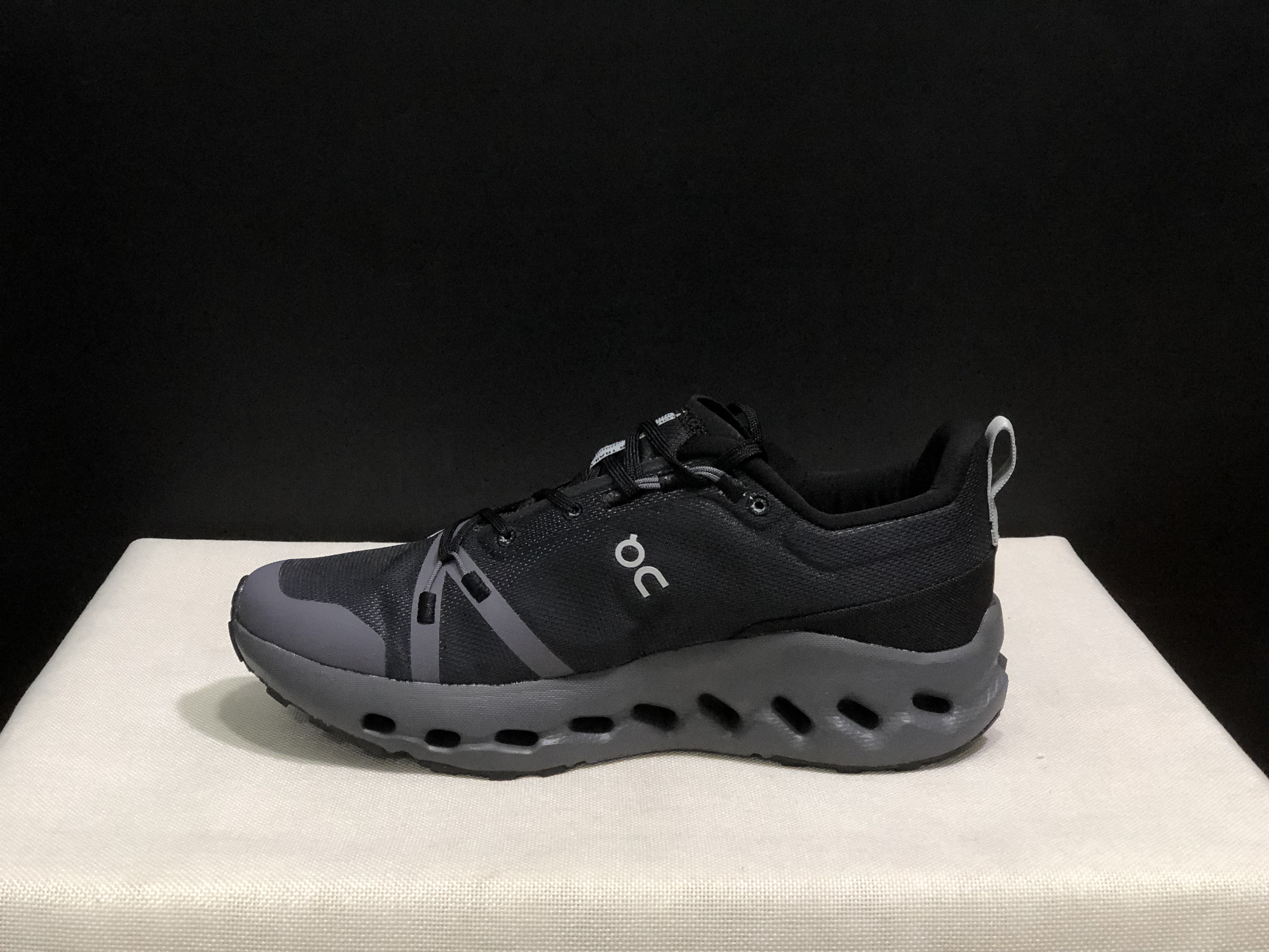 On Running Cloudsurfer Trail Waterproof Comfortable And Breathable Running Shoes Dark Grey/Black