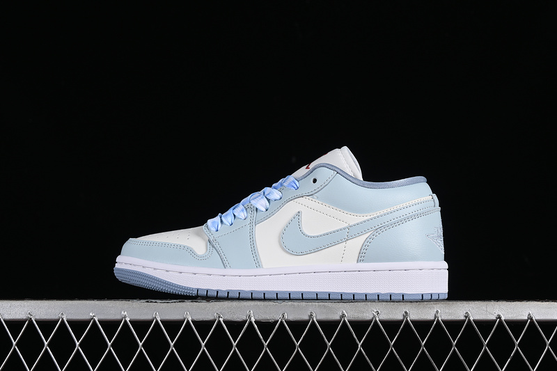 Nike Air Jordan 1 Low Blue Grey White Sneakers