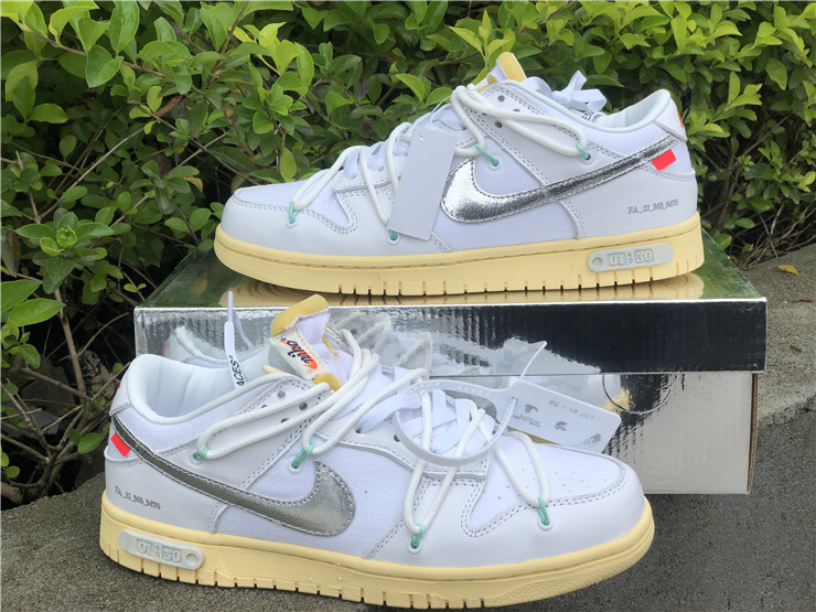Nike Dunk Low Off-White Lot 01 White Sneakers