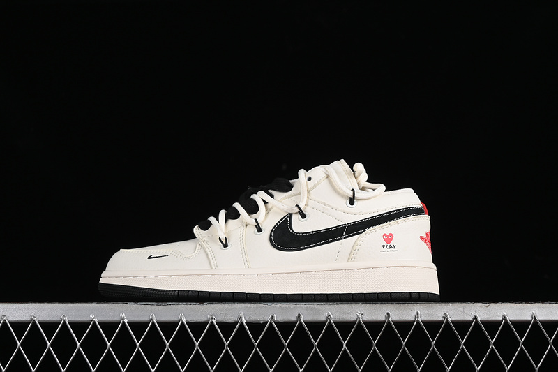 Nike Air Jordan 1 Low PLAY White Black Sneakers