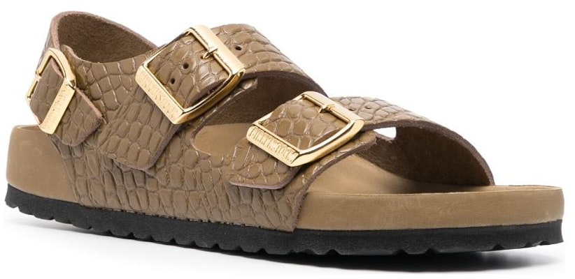 Birkenstock Milano Snakeskin Brown 1024258 Fashion Slippers