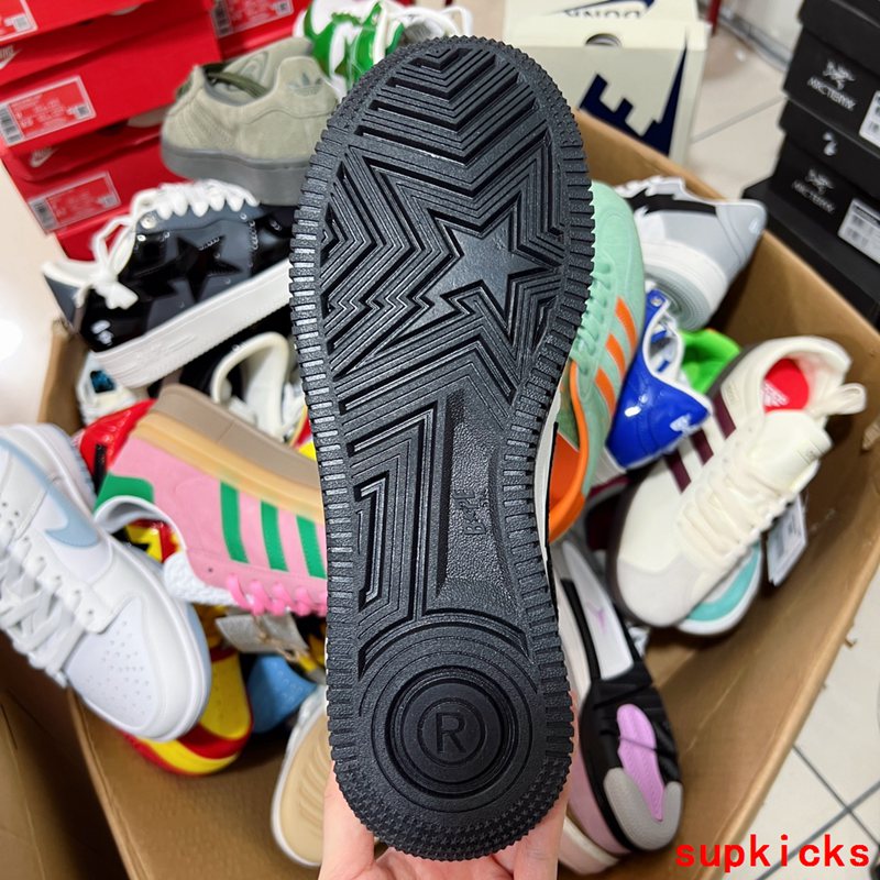 A Bathing Ape Bape Sneaker White Black