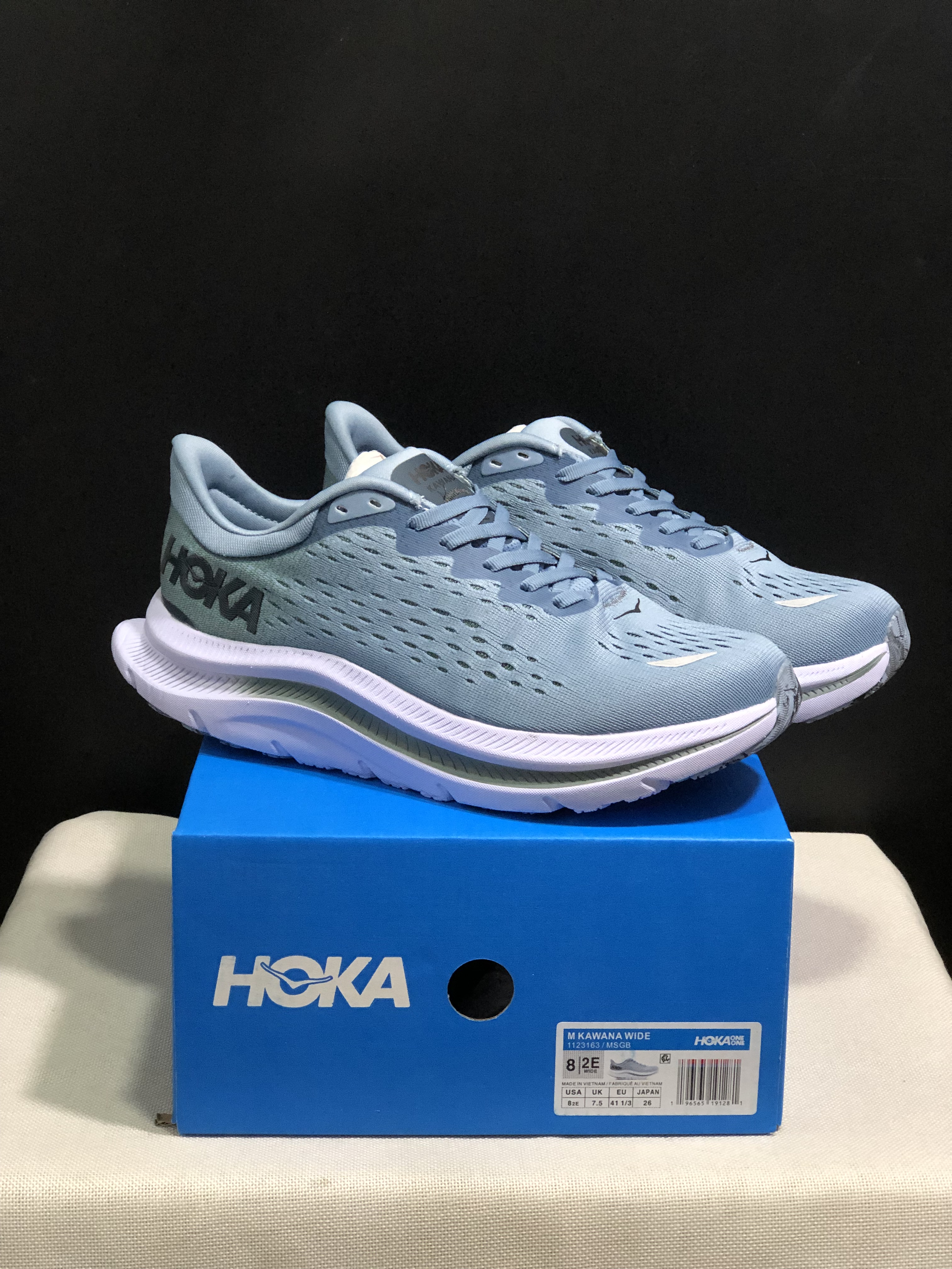 Hoka One One Kawana Cushioning Comfortable Gym Running Shoes Sneakers Light Blue