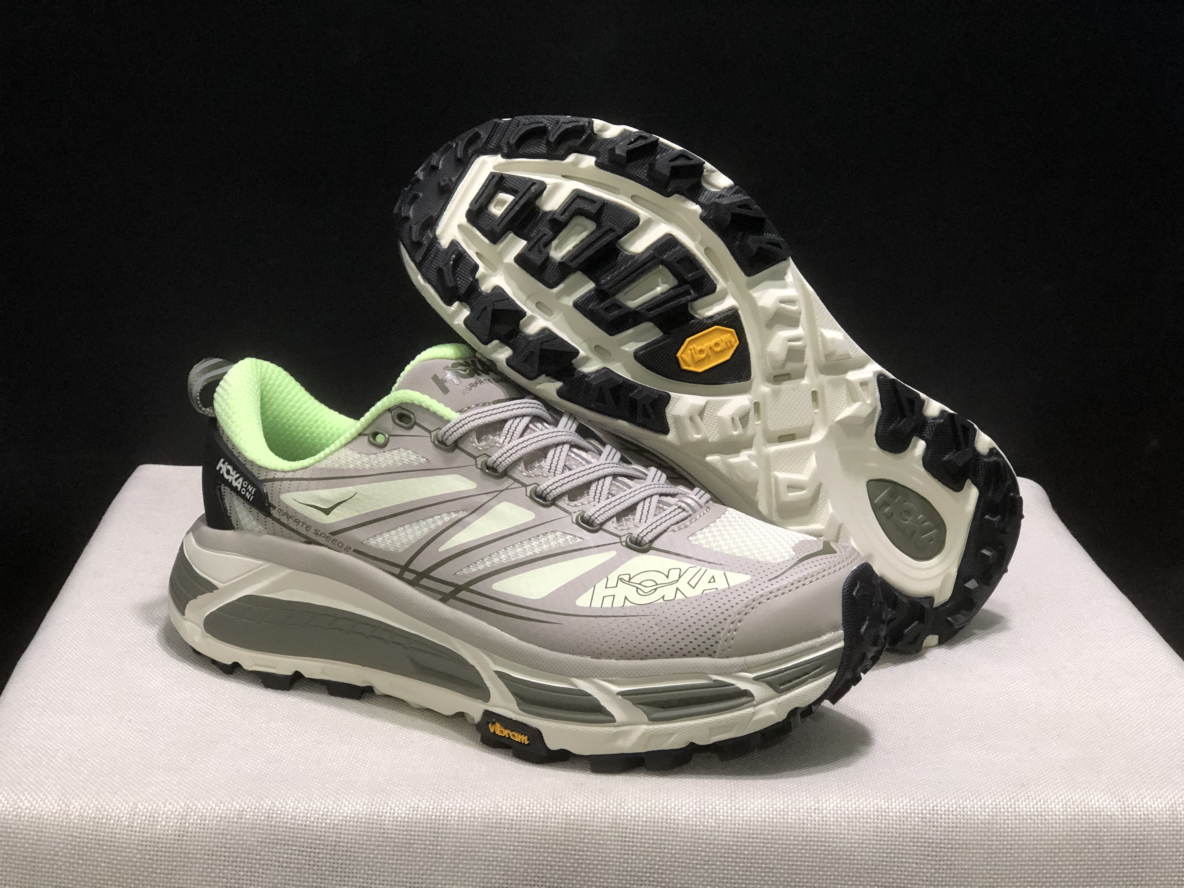 Hoka One One Mafate Speed 2 Mountain Anti-slip Running Shoes Sneakers Gray