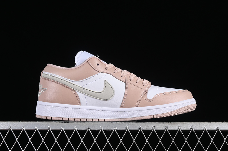 Nike Air Jordan 1 Low White Particle Beige Sneakers