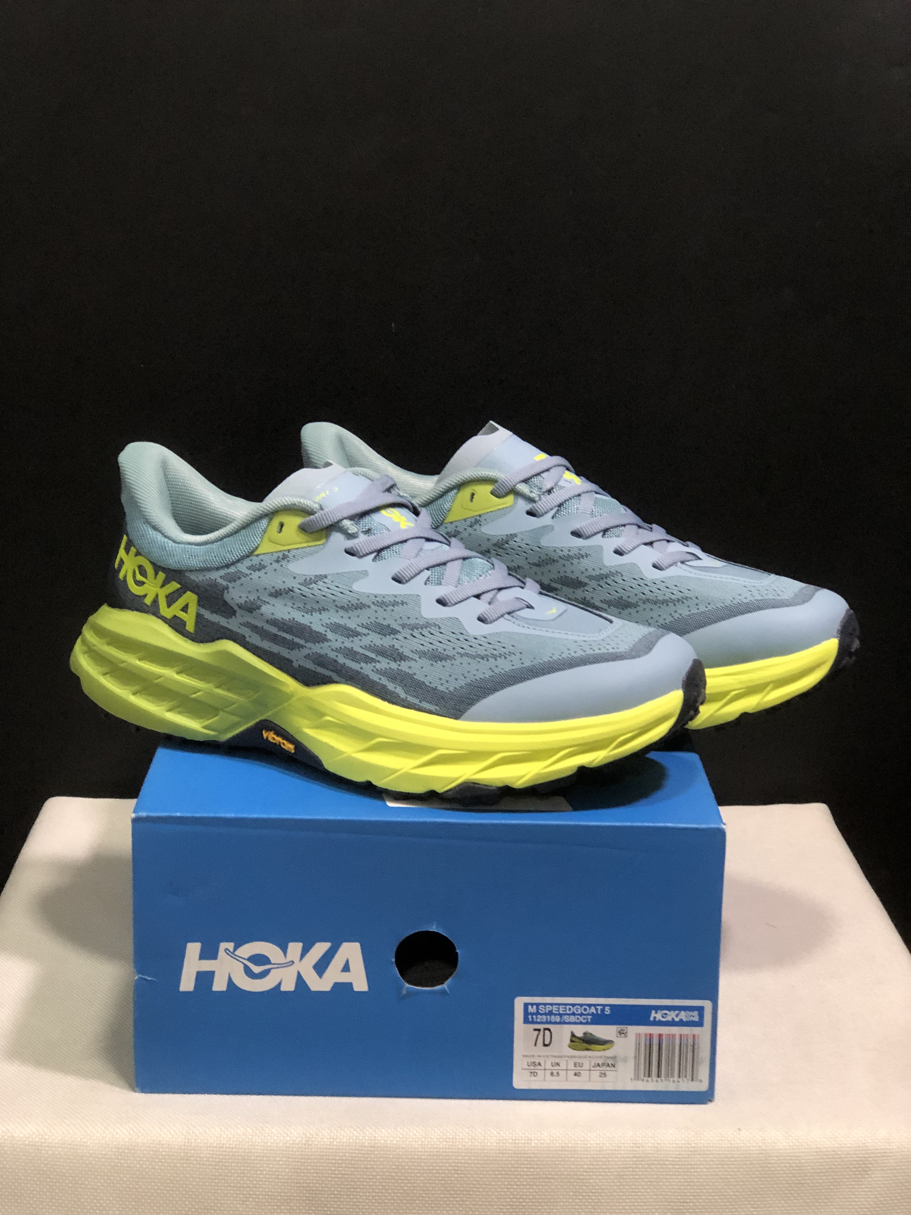 Hoka One One Speedgoat 5 Trail Running Shoes Sneakers Bluish Gray