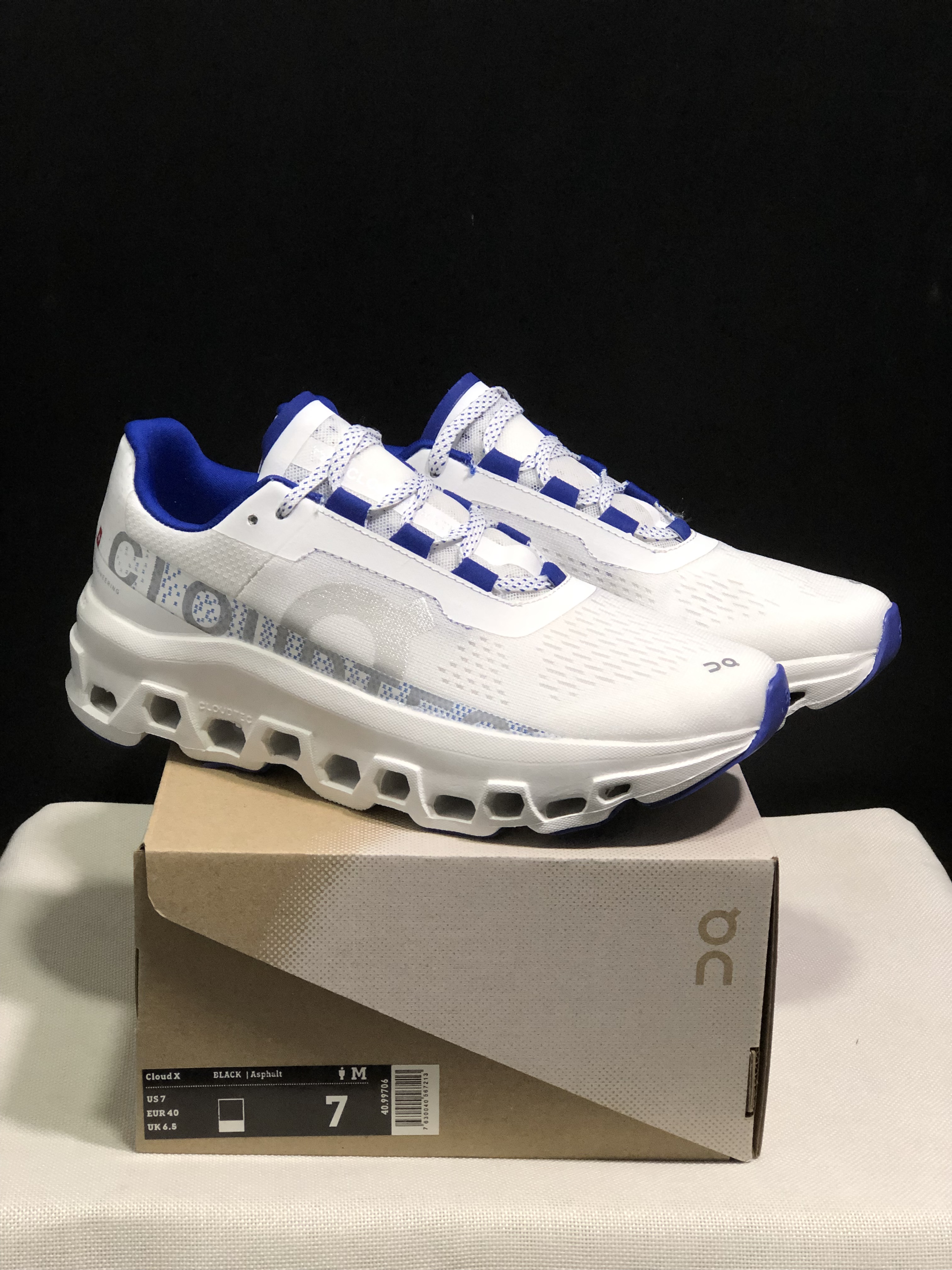 On Running Cloudmonster CNY Shock-Absorbing And Anti-Slip Sports Shoes Year Of The Dragon Special Edition Blue/White
