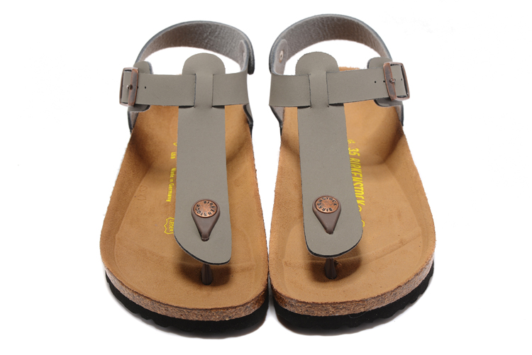 Birkenstock Gizeh Grey Scrub Birko-Flor Thong Sandal