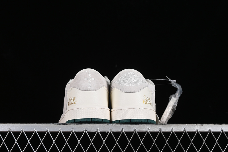 Nike Air Jordan 1 Low OG SP Travis Scott Fragment Design LV Grey White Sneakers