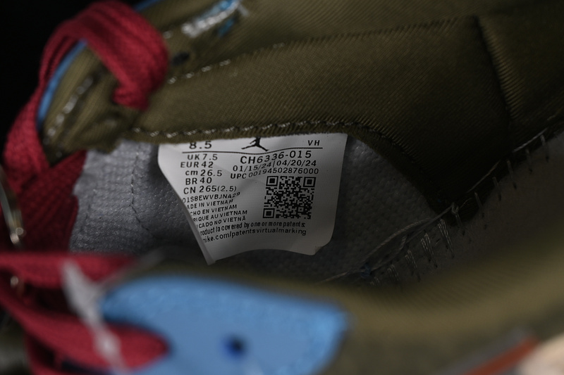 Nike Air Jordan 1 Low OG SP Travis Scott Fragment Design Blue Green Gold Red Sneakers