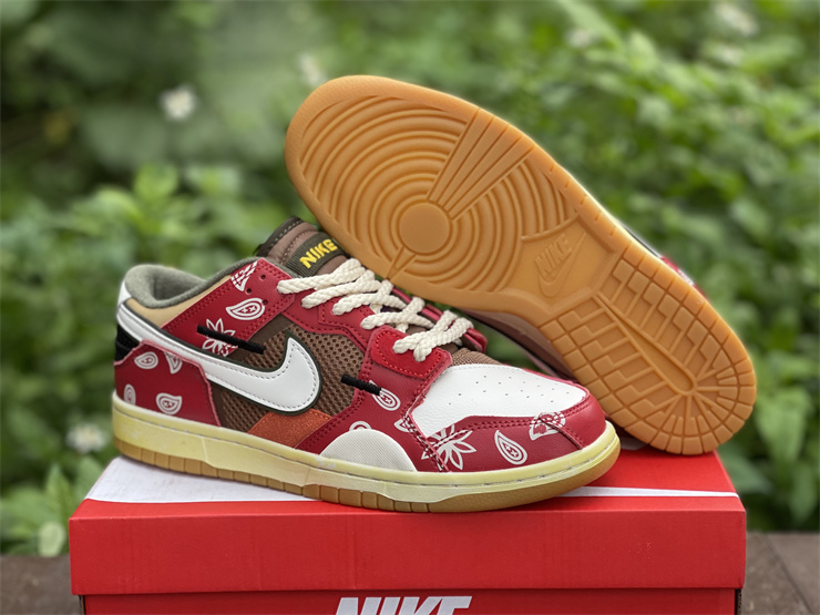 Nike Dunk Low Scrap Archeo Brown Red Sneakers