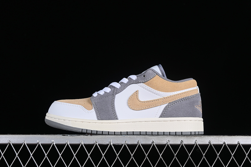Nike Air Jordan 1 Low Grey Brown White Sneakers
