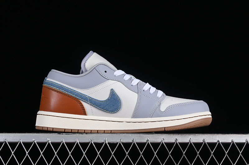 Nike Air Jordan 1 Low Phantom Coconut Milk Amber Brown Sneakers