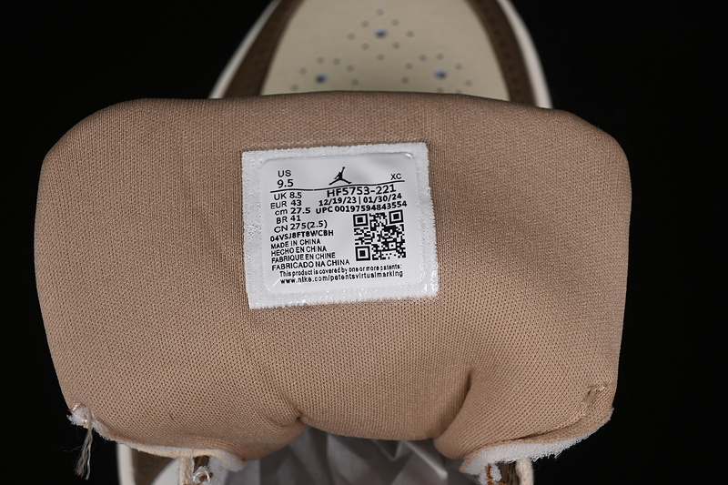 Nike Air Jordan 1 Low Hemp Sail Oatmeal Light British Tan Sneakers