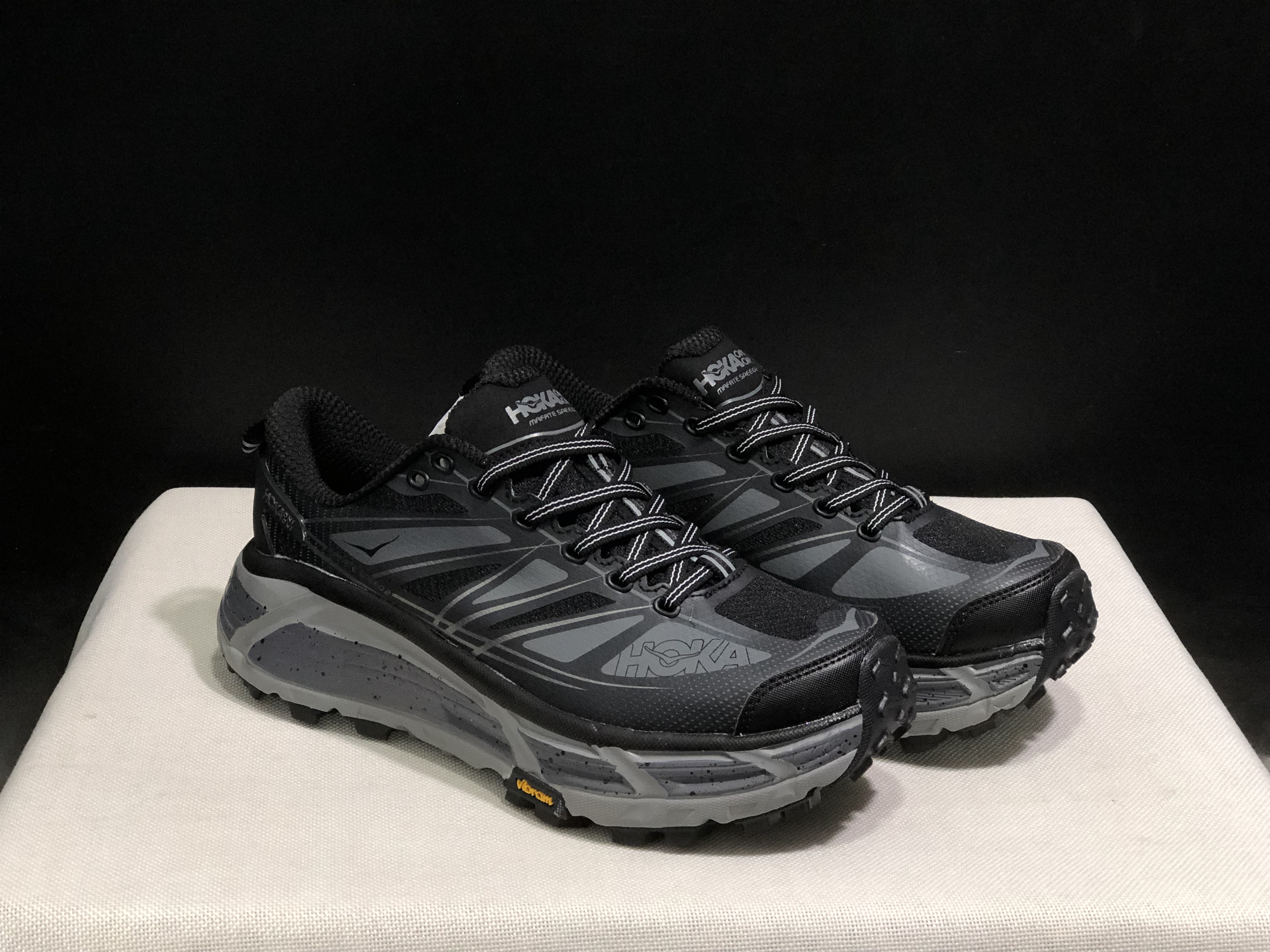 Hoka One One Mafate Speed 2 Mountain Anti-slip Running Shoes Sneakers Black