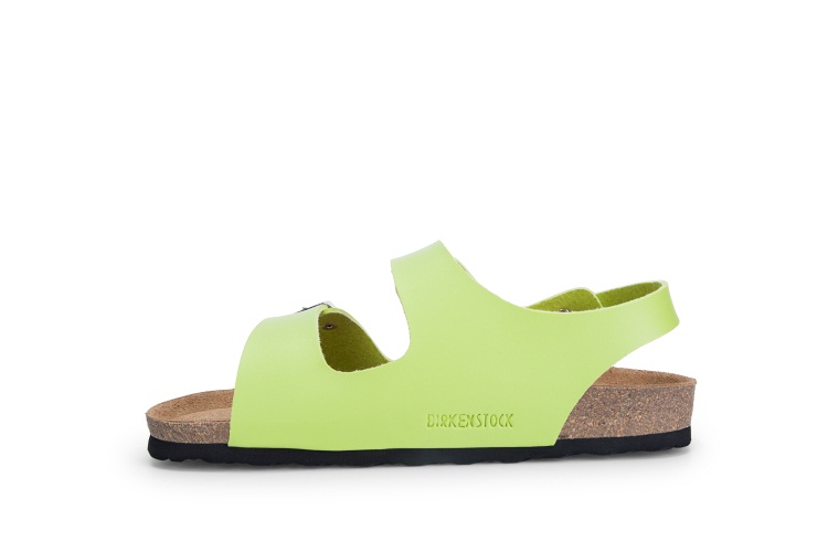 Birkenstock Two-Button Light Green Matte Leather Sandals
