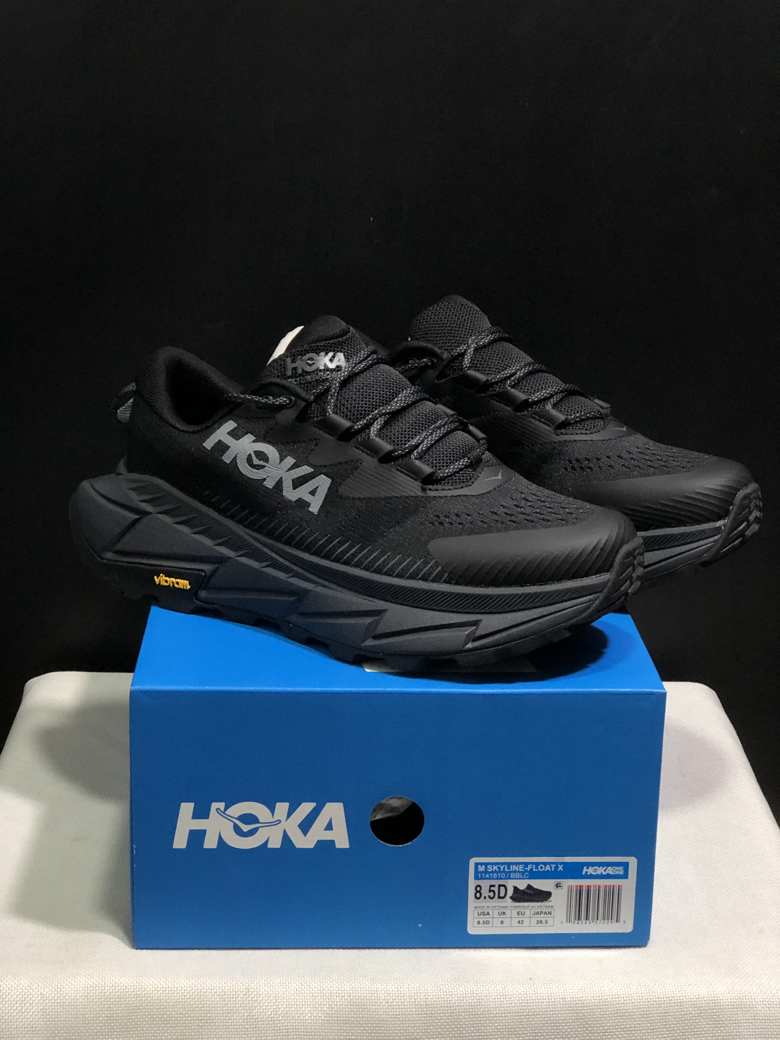 Hoka One One Skyline Float X Outdoor Running Shoes Sneakers Black