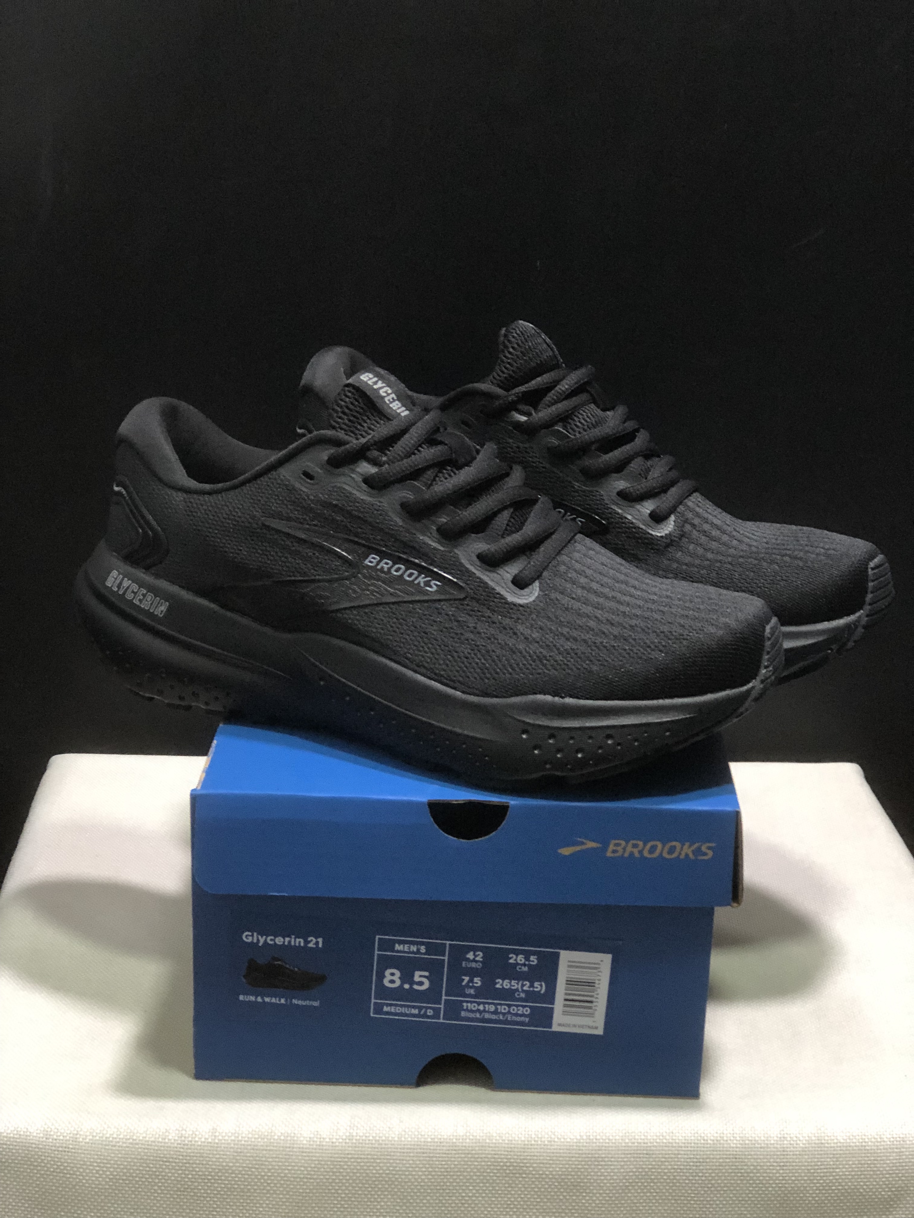 Brooks Glycerin 21 Low-top Casual Running Shoes Black