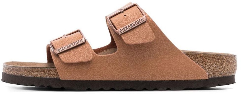 Birkenstock Arizona Vegan Birko-Flor Birkibuc Pecan Orange 1025006 Fashion Slippers