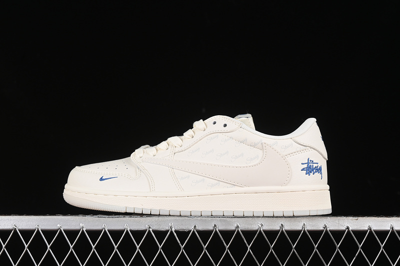 Nike Air Jordan 1 Low OG SP Off-White Travis Scott Fragment Design White Sneakers