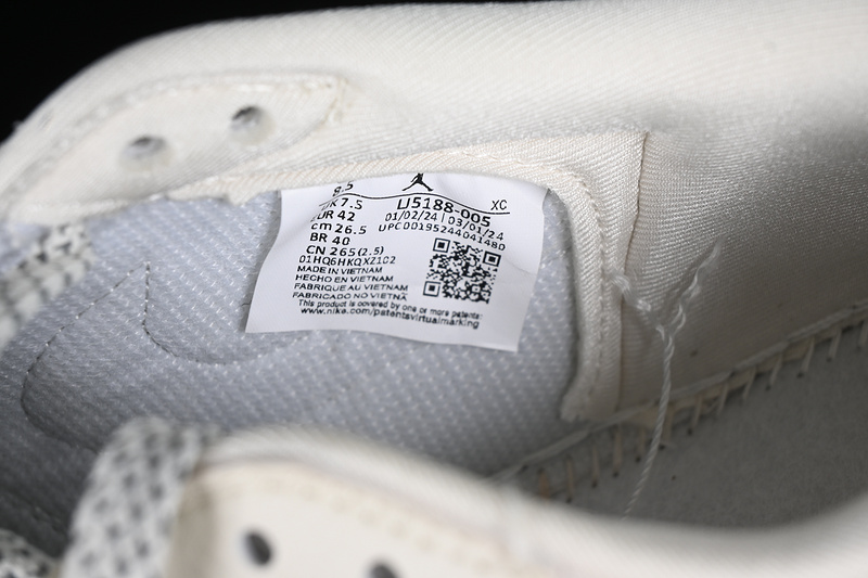 Nike Air Jordan 1 Low OG SP Travis Scott Fragment Design LV Grey White Sneakers