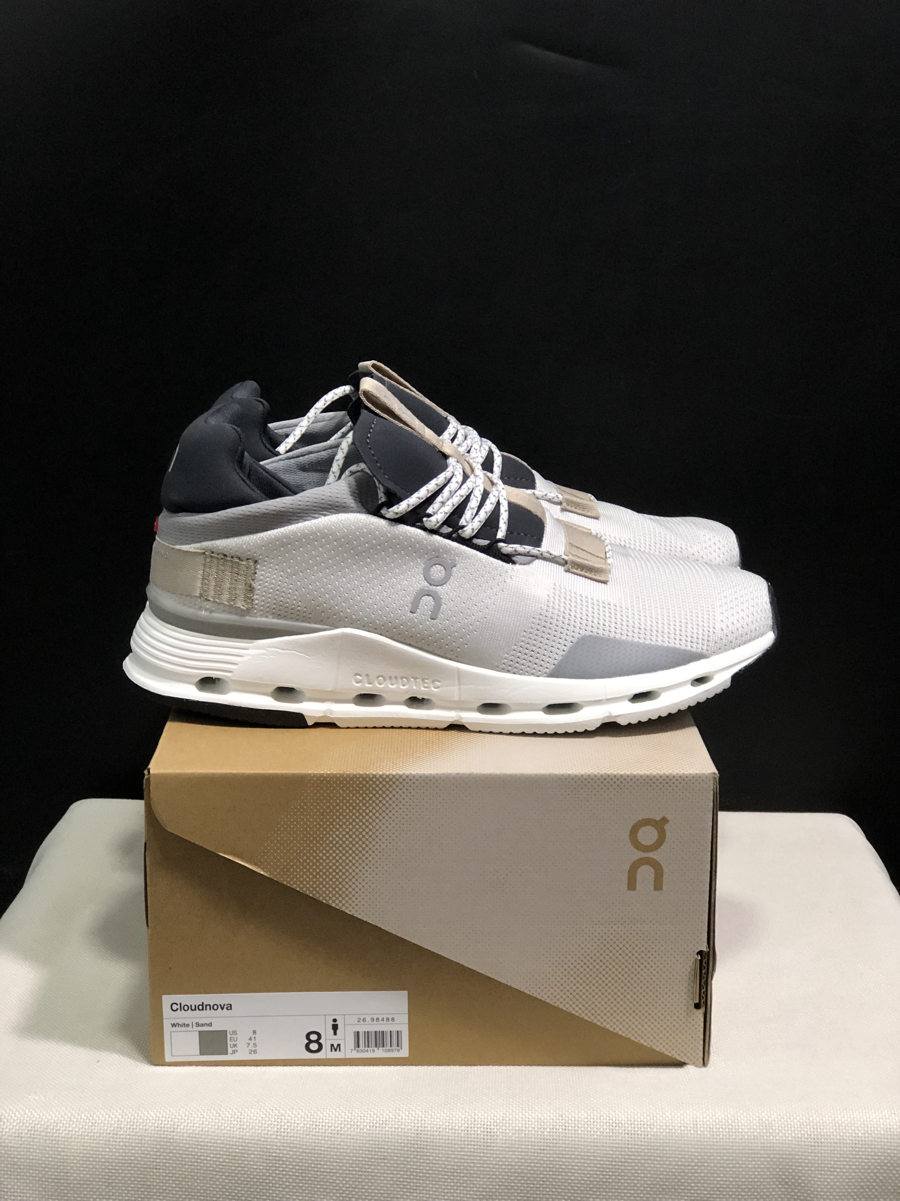 On Running Cloudnova Lightweight Sports Casual Shoes White/Sand