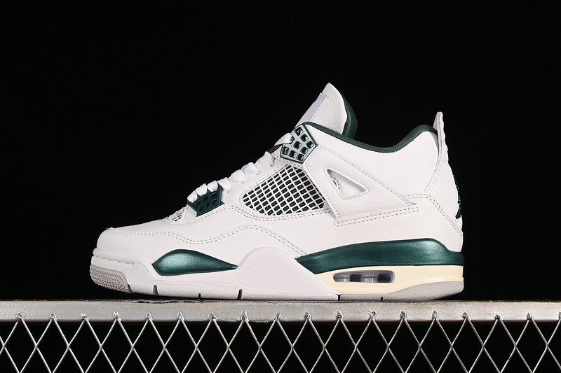 Nike Air Jordan 4 Retro Oxidized Green White Sneakers