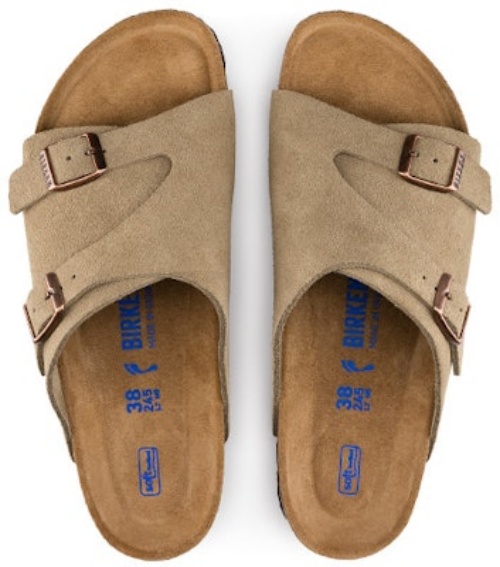 Birkenstock Zrich Soft Footbed Suede Leather 1009532 Taupe Sandals