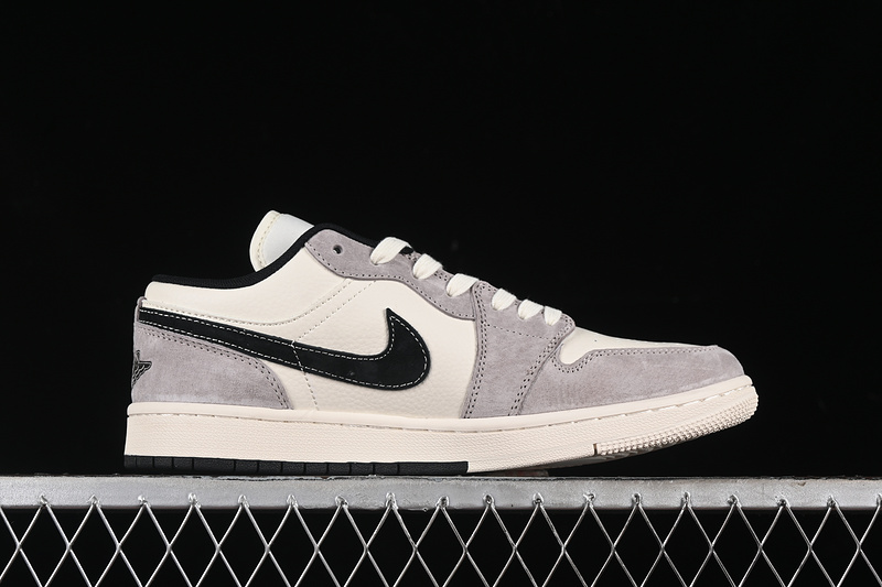 Nike Air Jordan 1 Low Black Beige Grey Sneakers