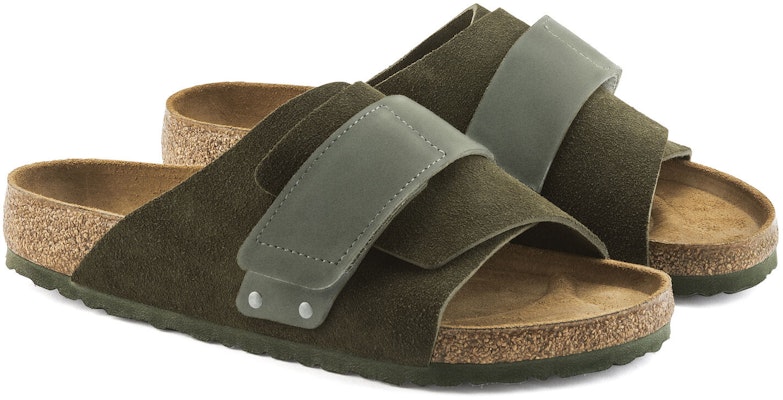 Birkenstock Kyoto Suede Thyme Green 1023831 Fashion Slippers