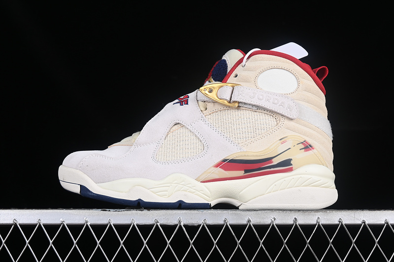 SoleFly Nike Air Jordan 8 Retro SP Mi Casa Es Su Casa Red Metallic Gold White Sneakers