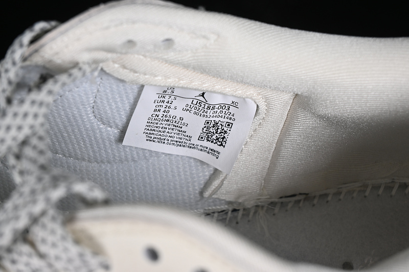 Nike Air Jordan 1 Low OG SP Travis Scott Fragment Design LV White Blue Sneakers