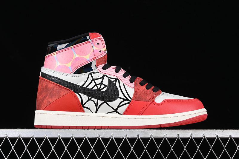 Nike Air Jordan 1 Retro High Marvel Spider-Man Custom Red White Sneakers