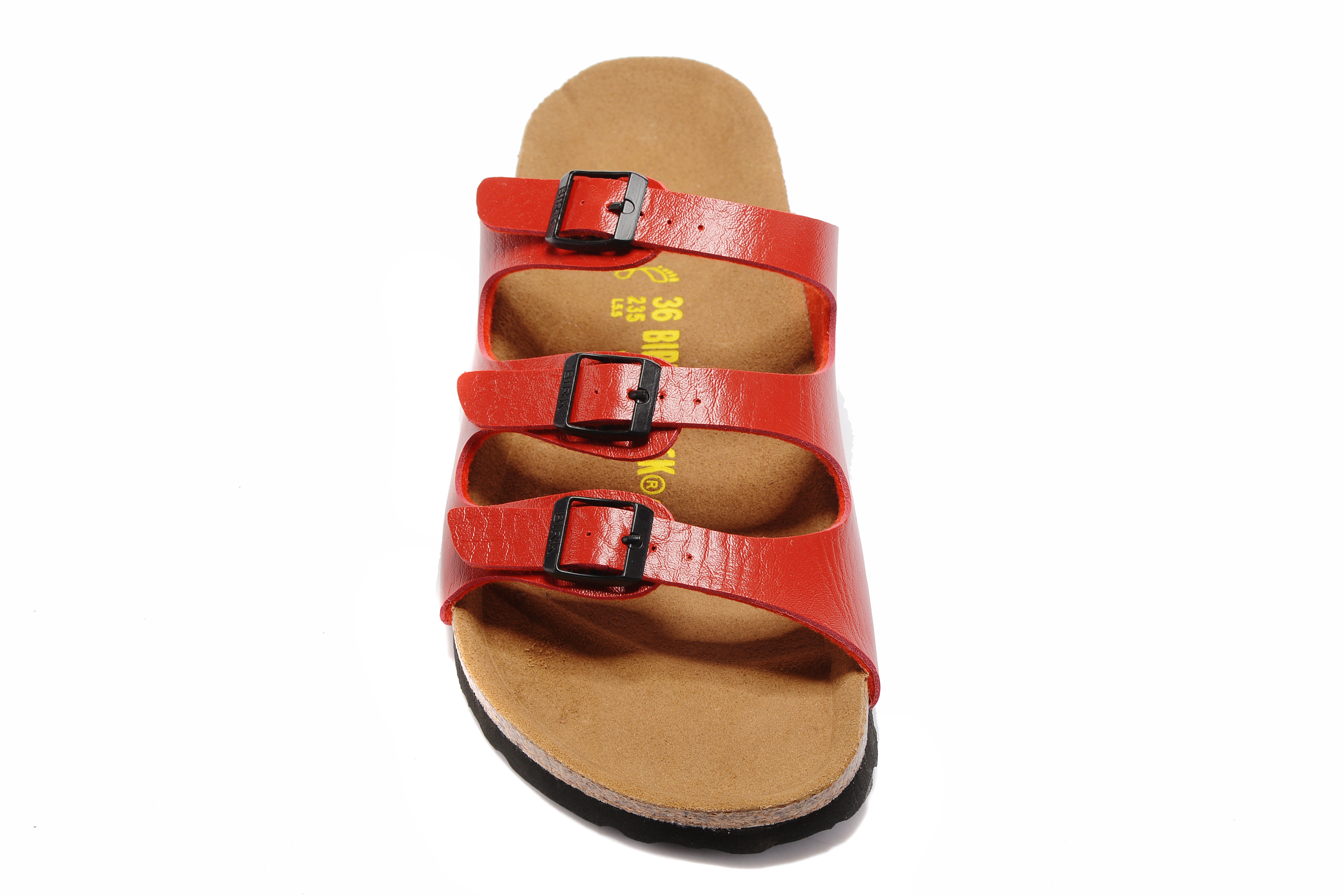 Birkenstock Florida Red Three-Breasted Matte Leather Sandals