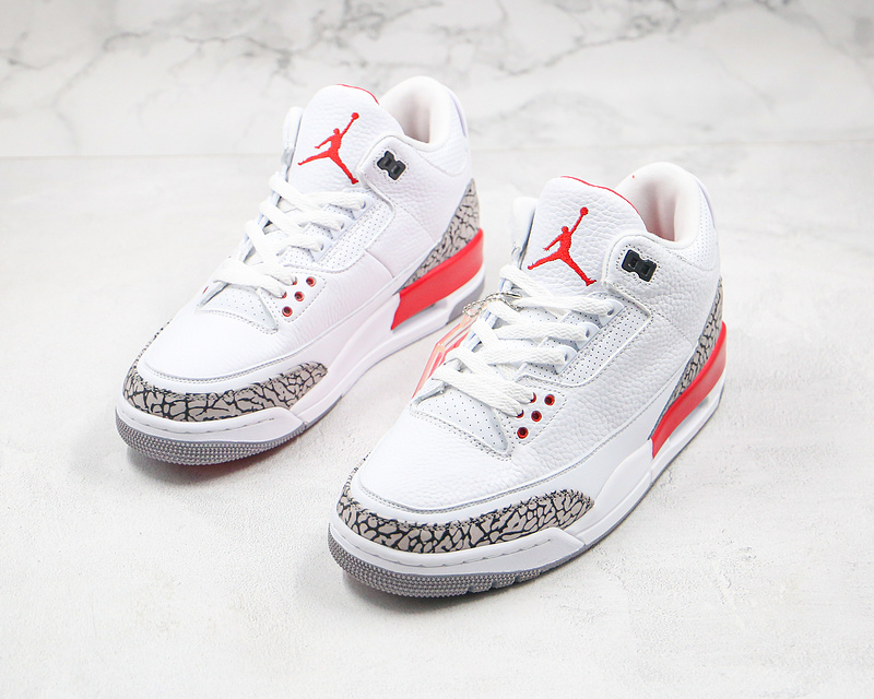 Nike Air Jordan 3 Retro Katrina Hall of Fame 2018 White Red Sneakers