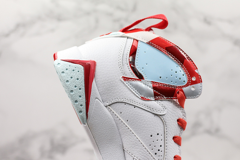Nike Air Jordan 7 Retro Mist White Red Sneakers