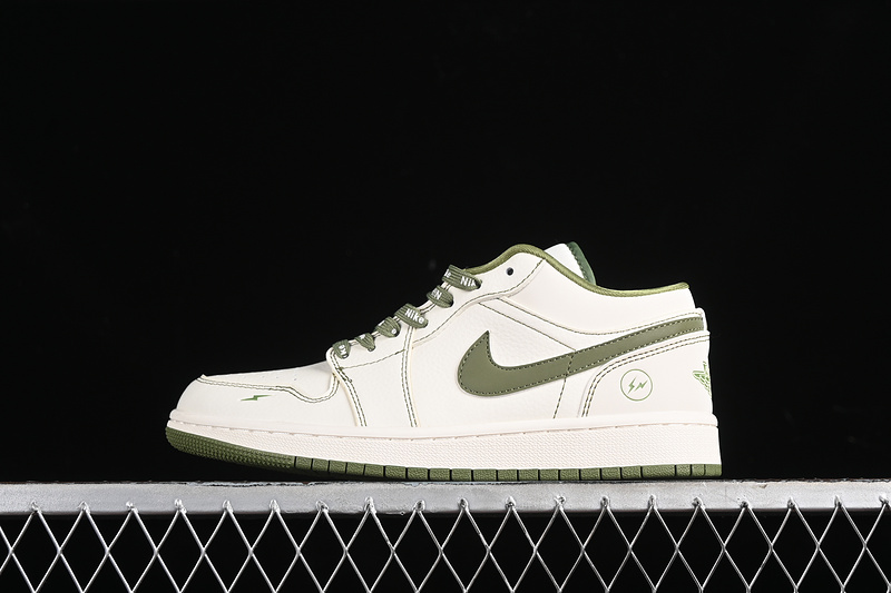 Nike Air Jordan 1 Low Off-White White Grass Green Sneakers