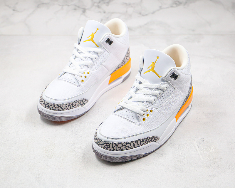 Nike Air Jordan 3 Retro Lakers Laser Orange Sneakers
