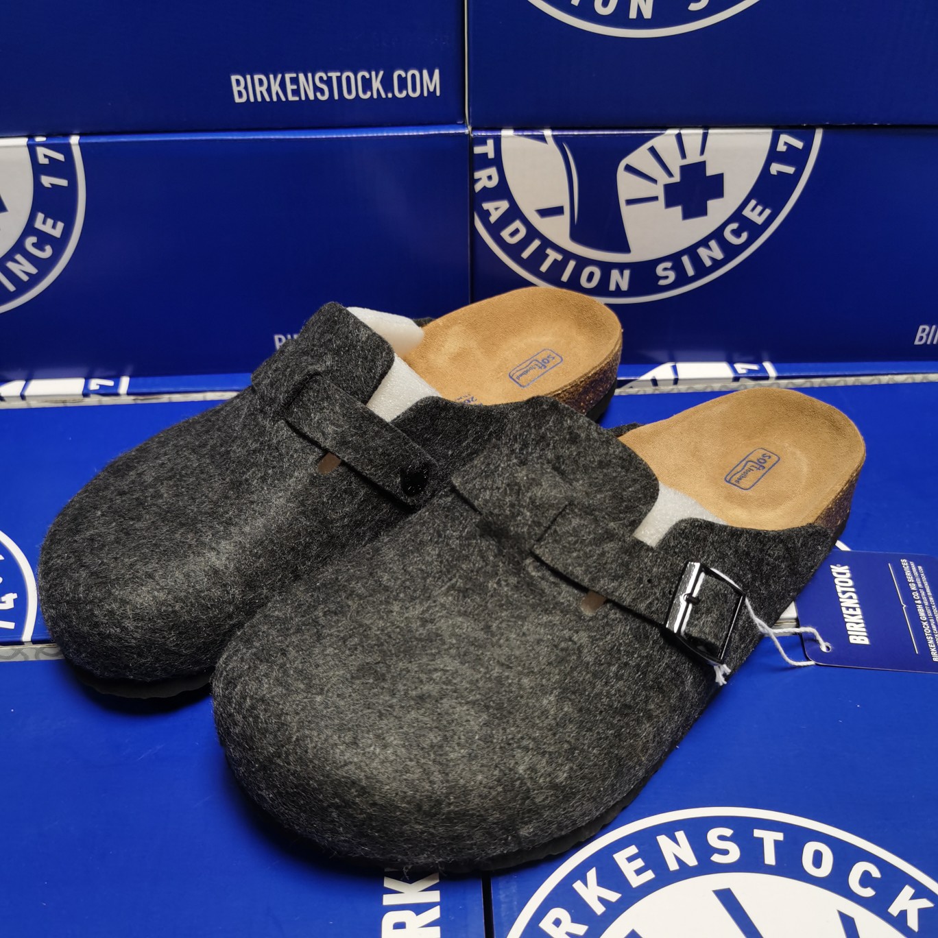 Birkenstock Black Suede Clog Shoes