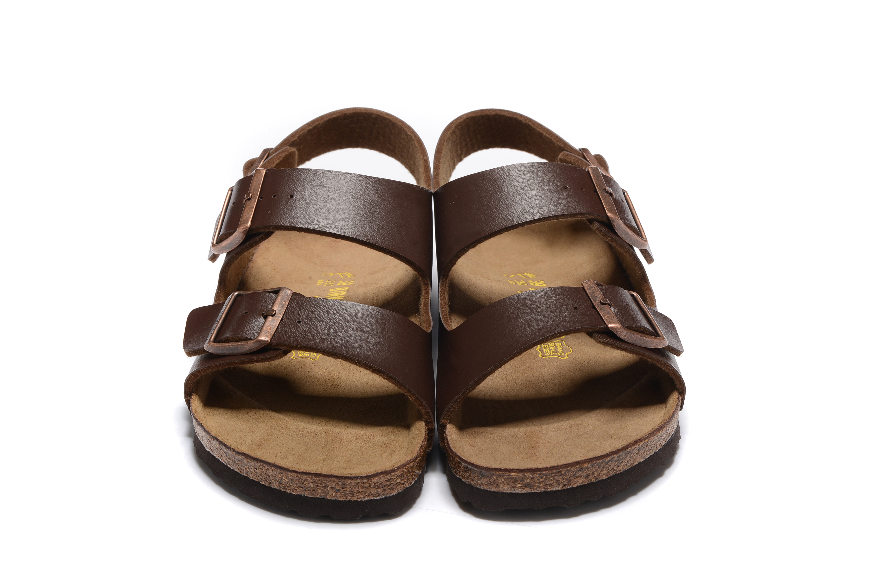 Birkenstock Brown Matte Double Buckle Strap Sandal