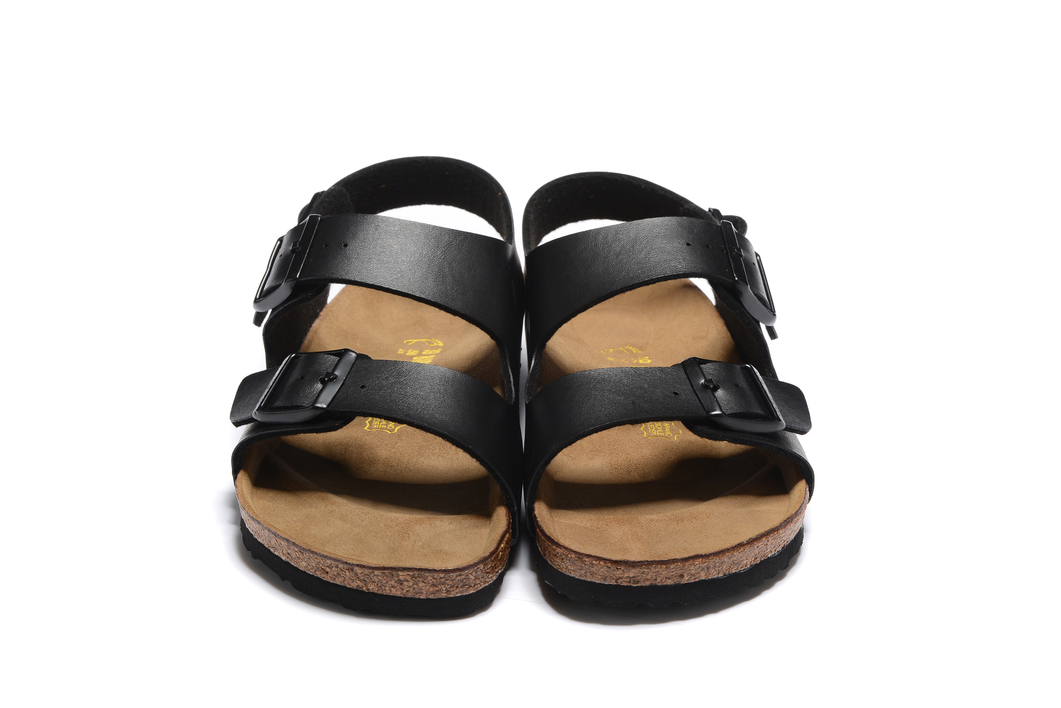 Birkenstock Black Matte Double Buckle Strap Sandal