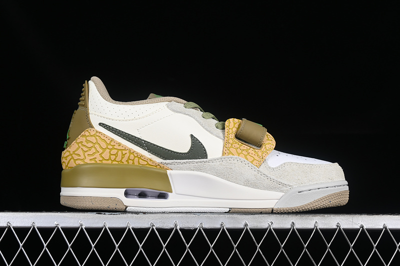 Nike Air Jordan Legacy 312 Low Phantom Alligator Golden Moss Sneakers