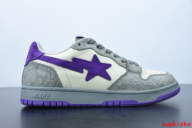 A Bathing Ape Bape Sta Low Grey Purple