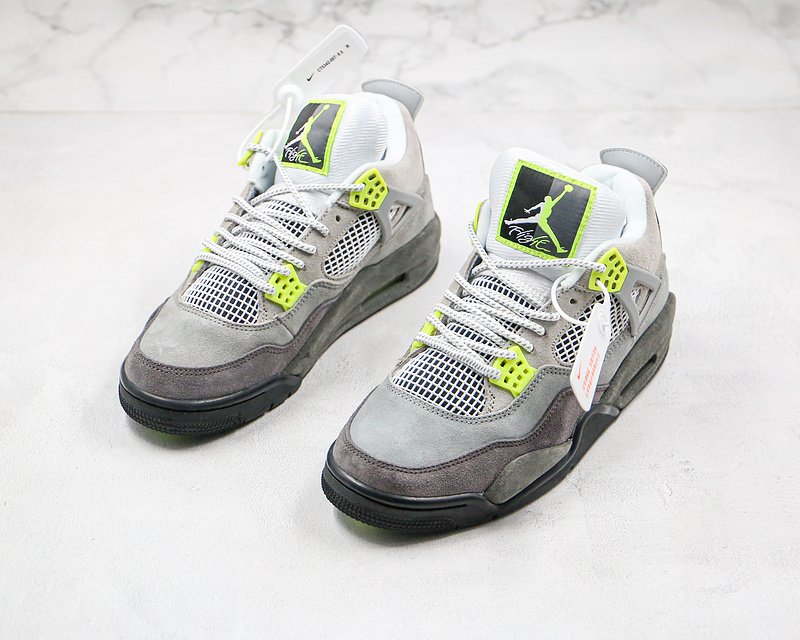 Nike Air Jordan 4 Retro SE Mid Neon Green Black Shoes