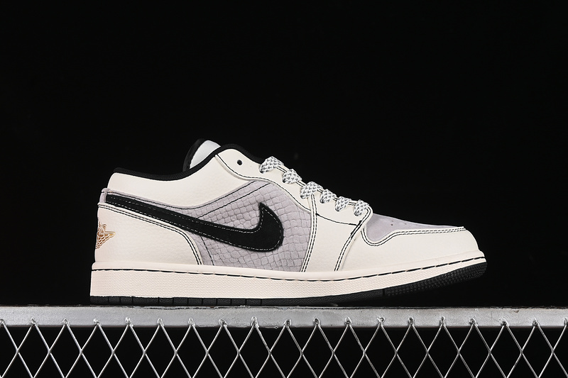 Nike Air Jordan 1 Low Black Myth White Grey Sneakers