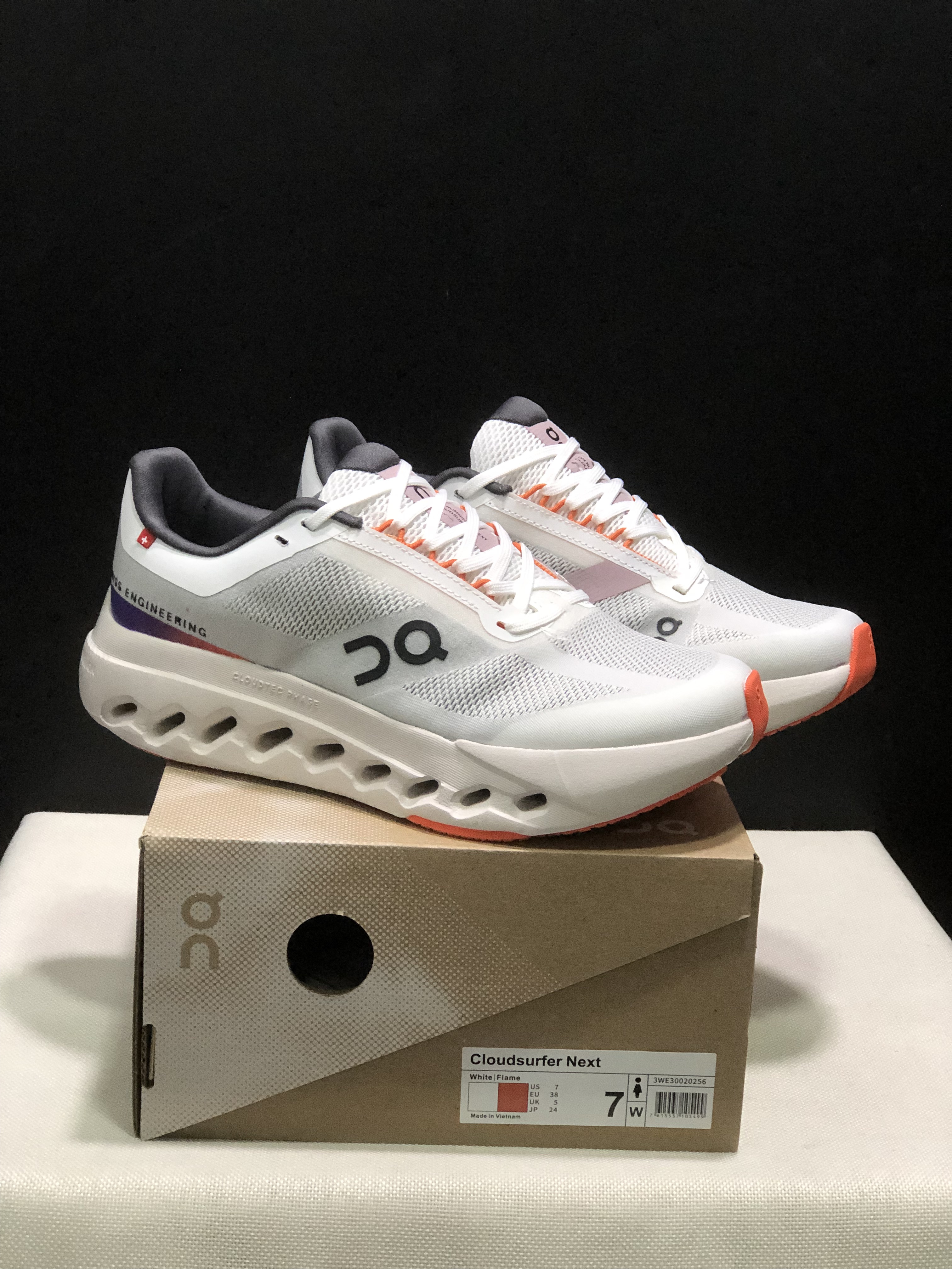 On Running Cloudsurfer Next Casual Running Shoes Grayish-White/Flame