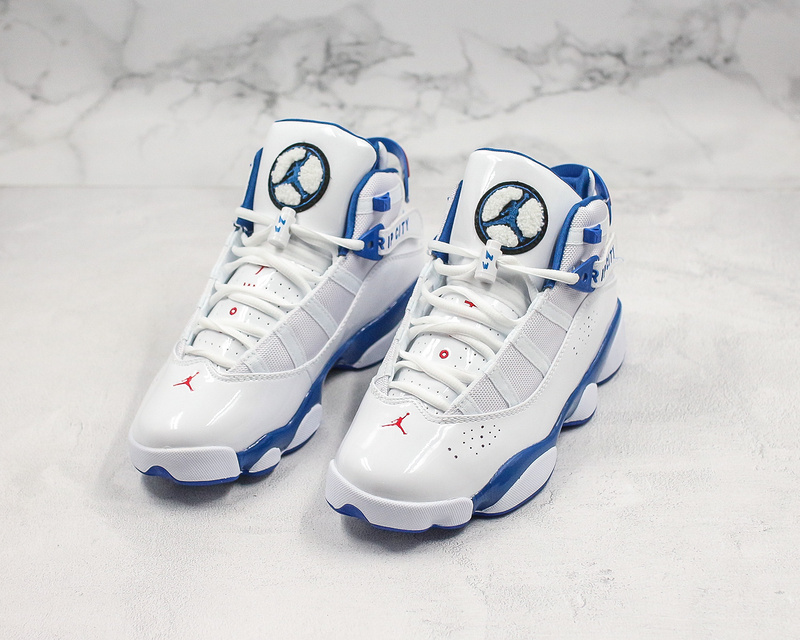 Nike Air Jordan 6 Rings White Navy Sneakers