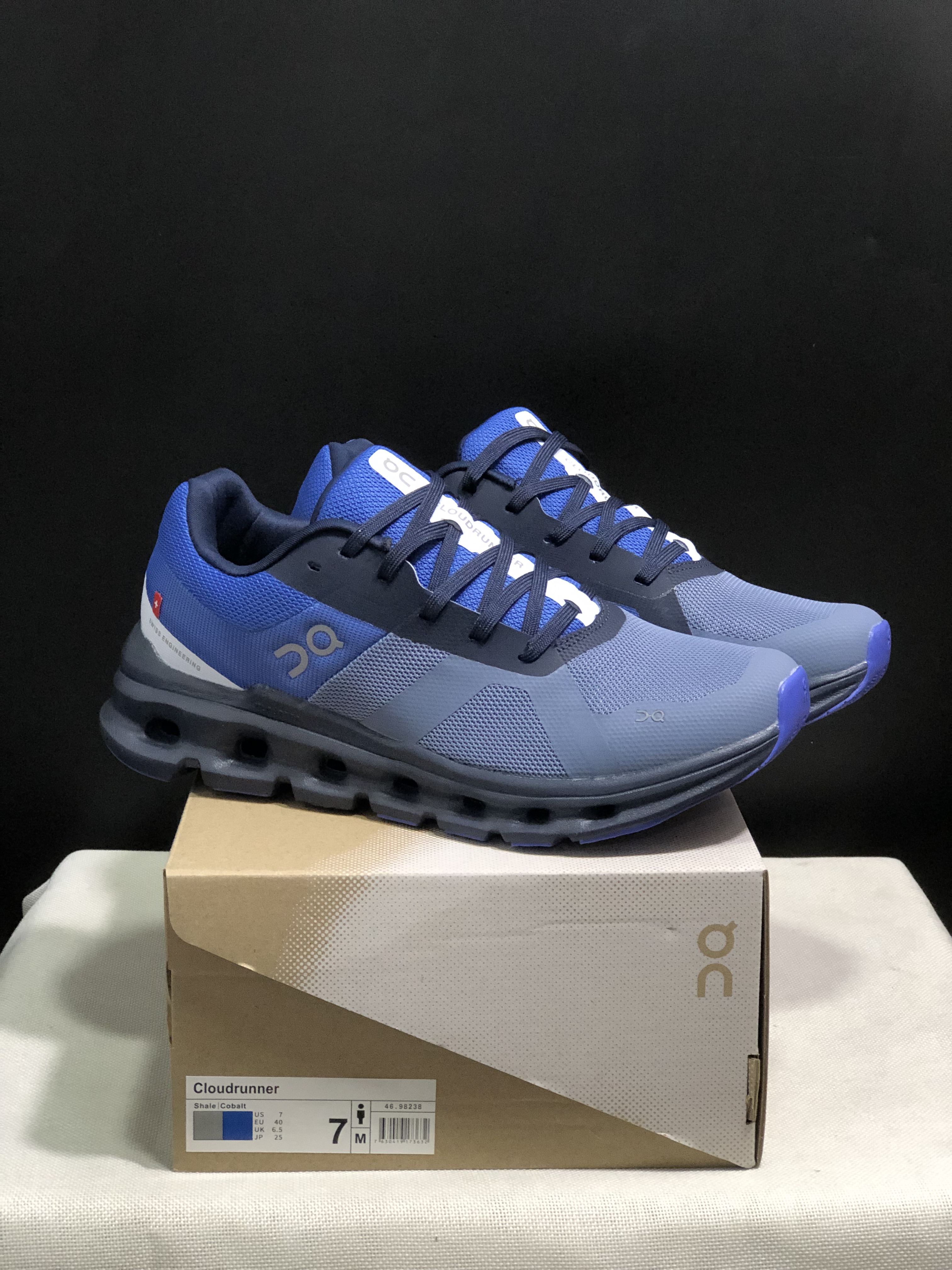 On Running Cloudrunner Anti-Slip Sports Running Shoes Shale/Cobalt