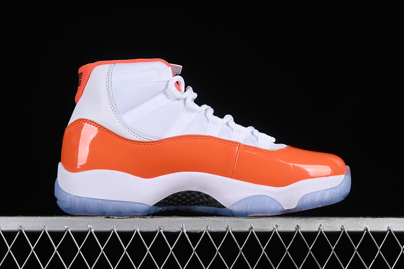 Nike Air Jordan 11 Retro Mid White Orange Sneakers