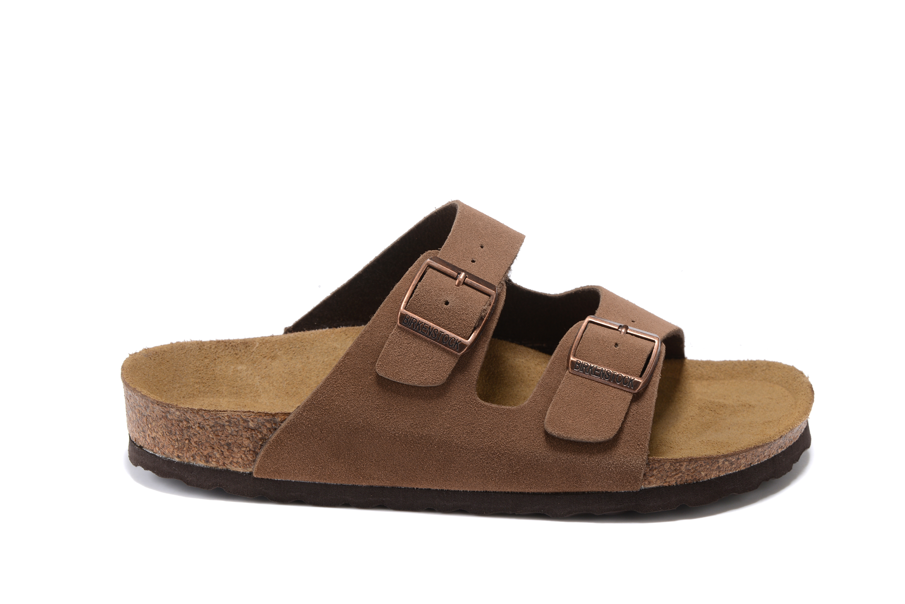 Birkenstock Arizona Light Brown Double Buckle Leather Sandals